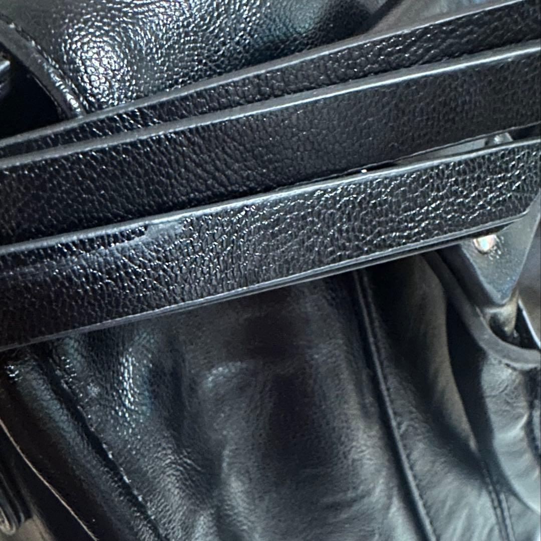 ジーナシス アンティークフェイクレザーボストン ブラック