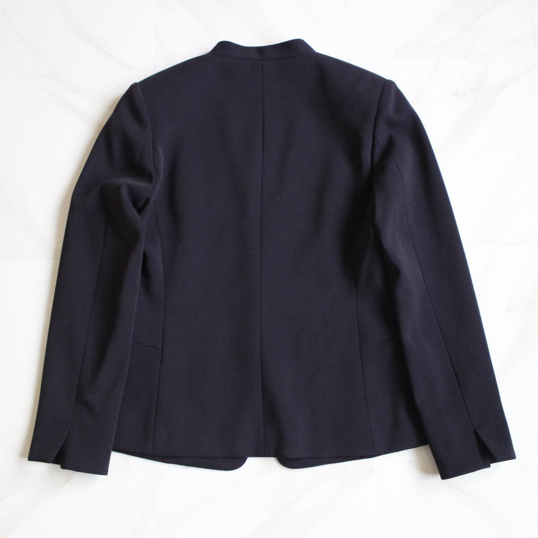 【極美品】PLST ノーカラーセットアップスーツ M ネイビー パンツ