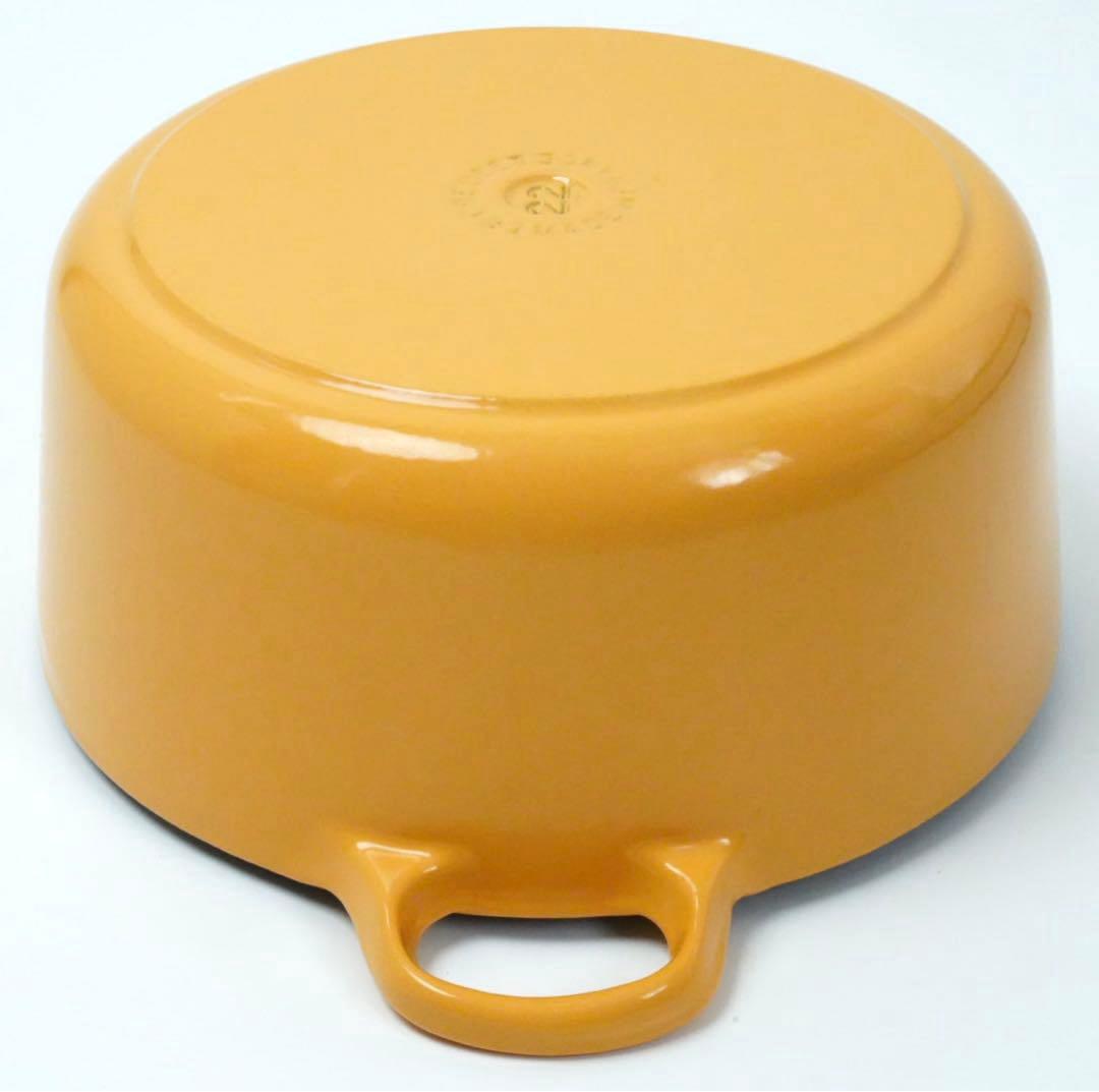 【美品】LE CREUSET　ココット ロンド サフランイエロー　22cm