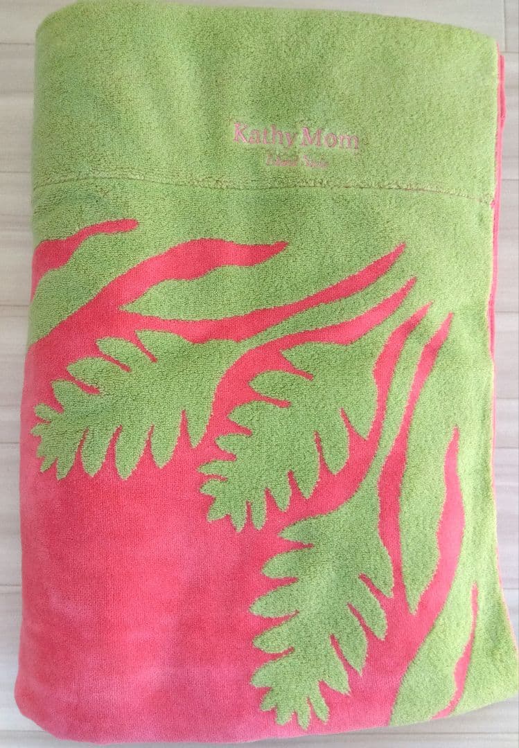 キャシーマム　タオルケット ノヘアシリーズ #861c　ハイビスカスコーラル