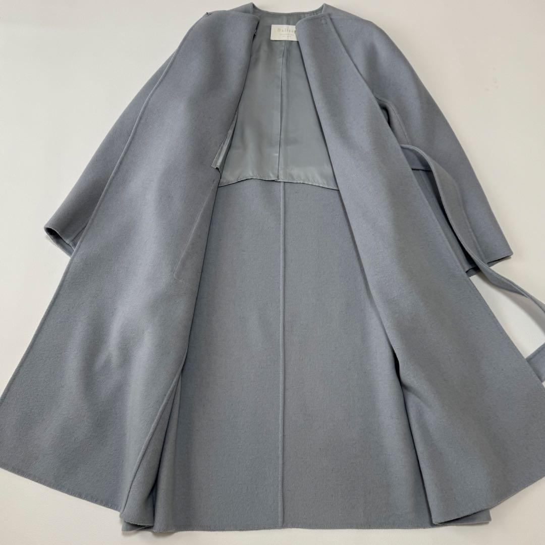 定価7.4万 トゥモローランド プレミアムウールリバー ノーカラーコート