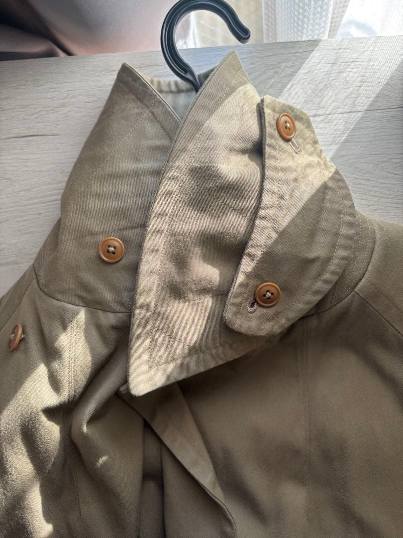 COMOLI コットンギャバタイロッケンコート　カーキ　ライナー付