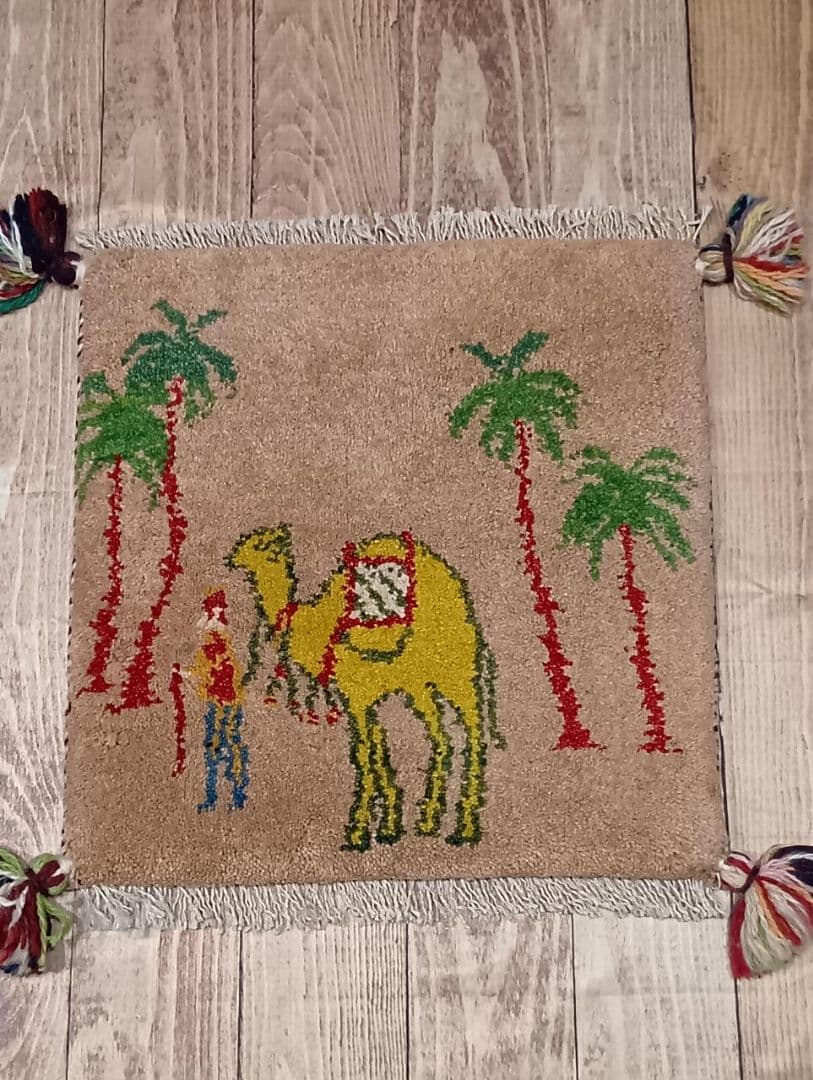 【レイさま専用】ペルシャ絨毯　ギャッベ　座布団　手織り　イラン(79)