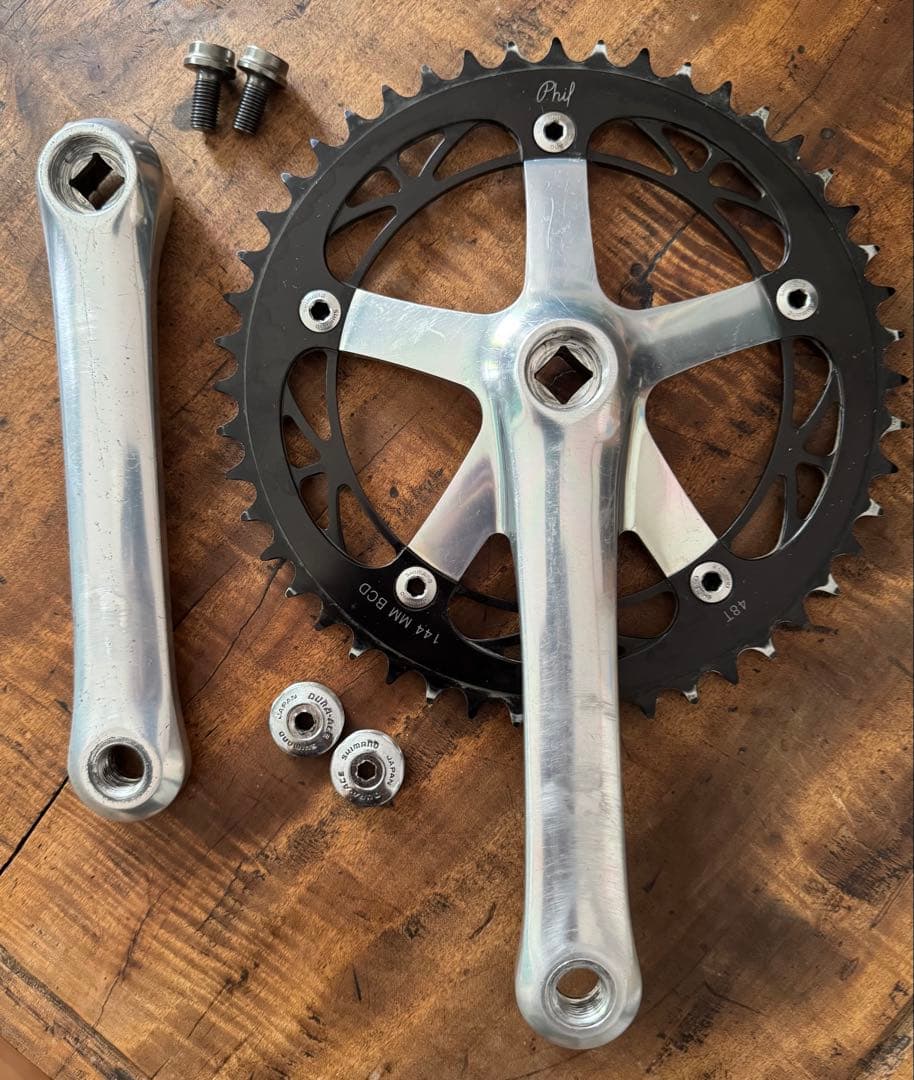 philwood チェーンリング　dura ace クランク　セット　njs