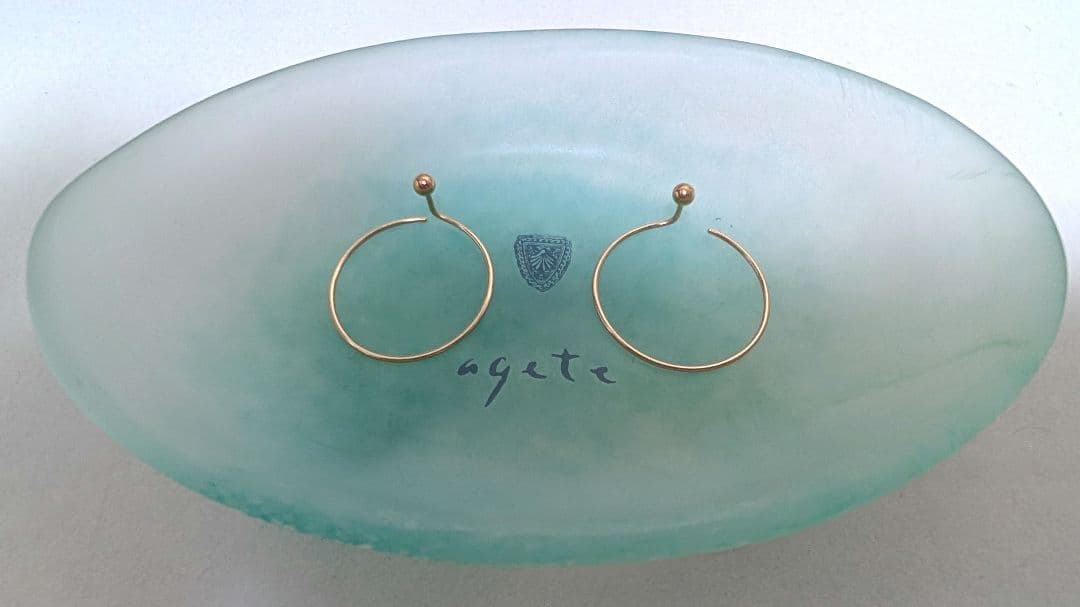 *agete*アガットフープピアス K10
