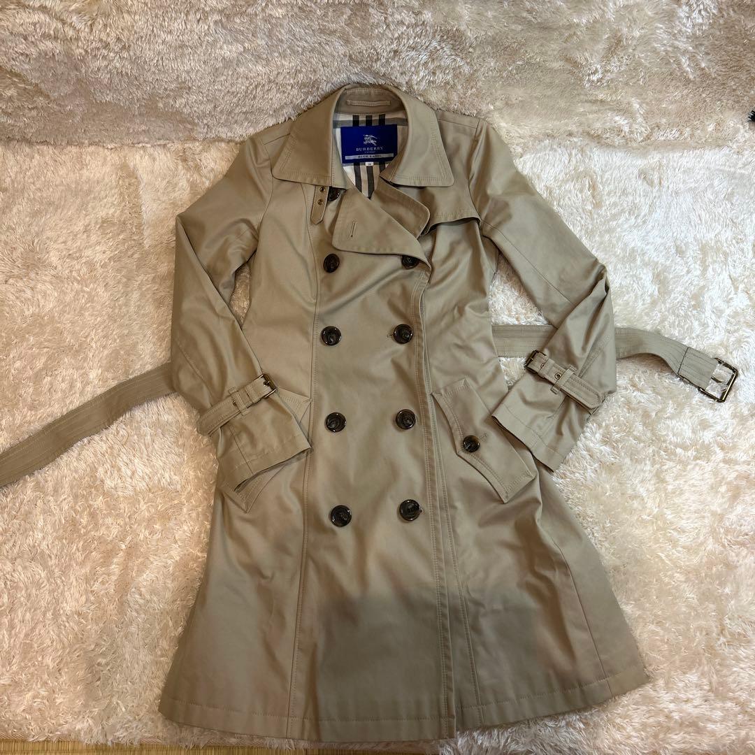 Burberry ブルーレーベルトレンチ チェック裏地