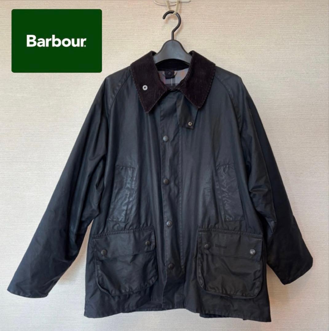 Barbour ブラック イギリス製 オイルドジャケット 42 XL