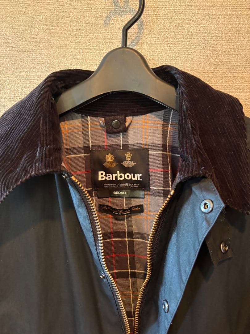 Barbour ブラック イギリス製 オイルドジャケット 42 XL