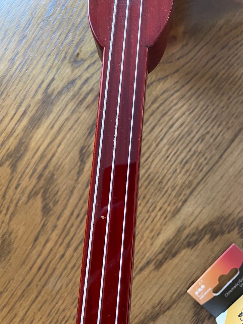 沖縄三線 本革強化張り 赤スンチー塗り