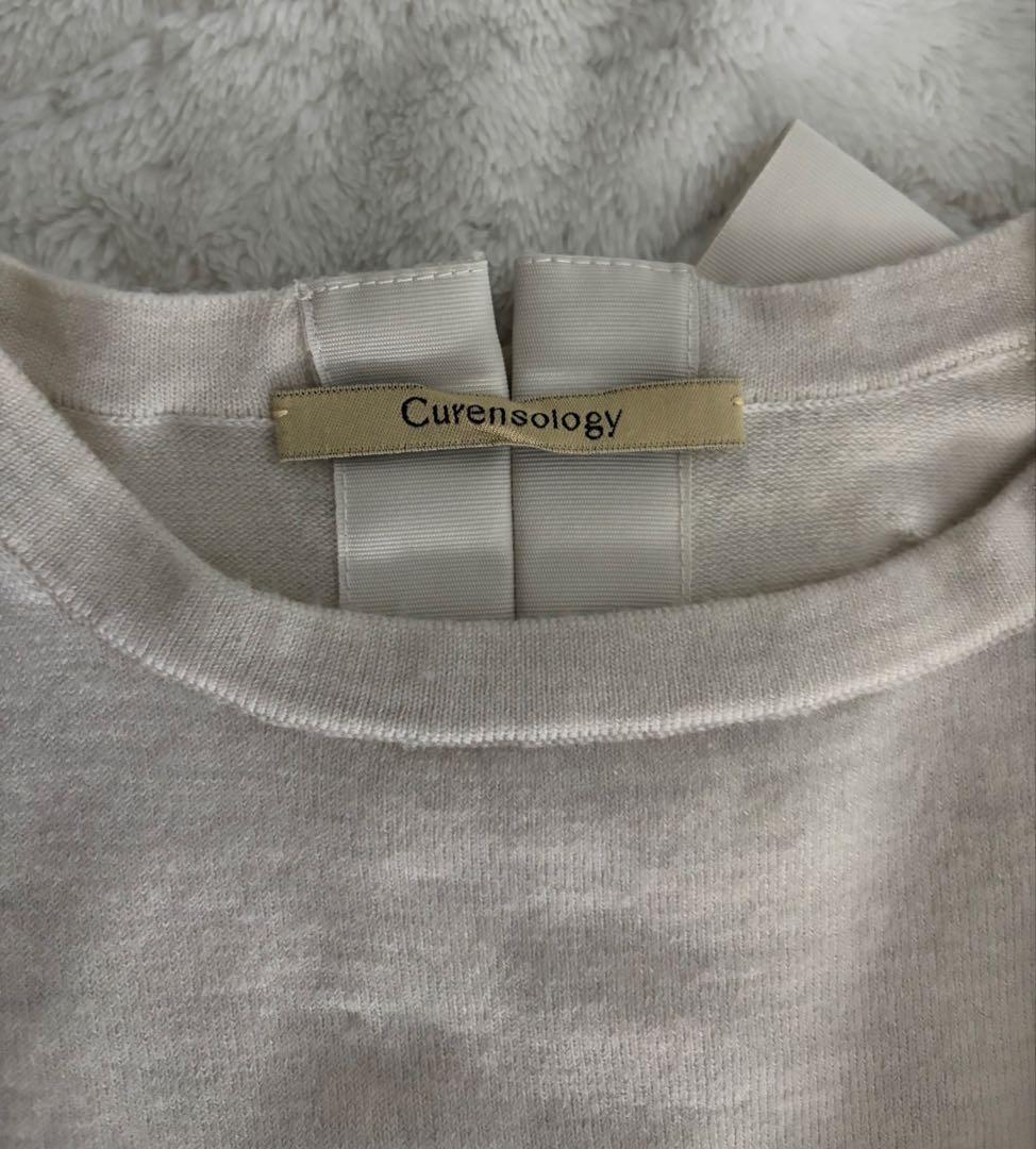 Curensology ファインウールバックリボンプルオーバー エクリュ
