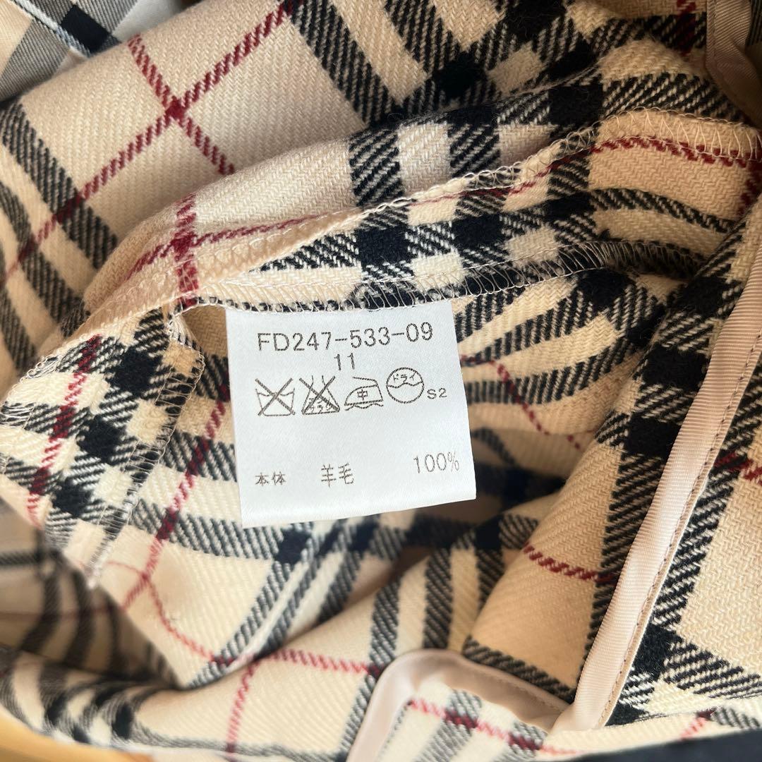 大きめ★バーバリー　トレンチコート　ライナー　ノバチェック　ベルト　黒　ロング