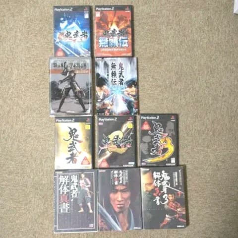 超希少！PS2鬼武者1・2・3・新鬼武者・鬼武者無頼伝、鬼武者攻略本 全巻セット