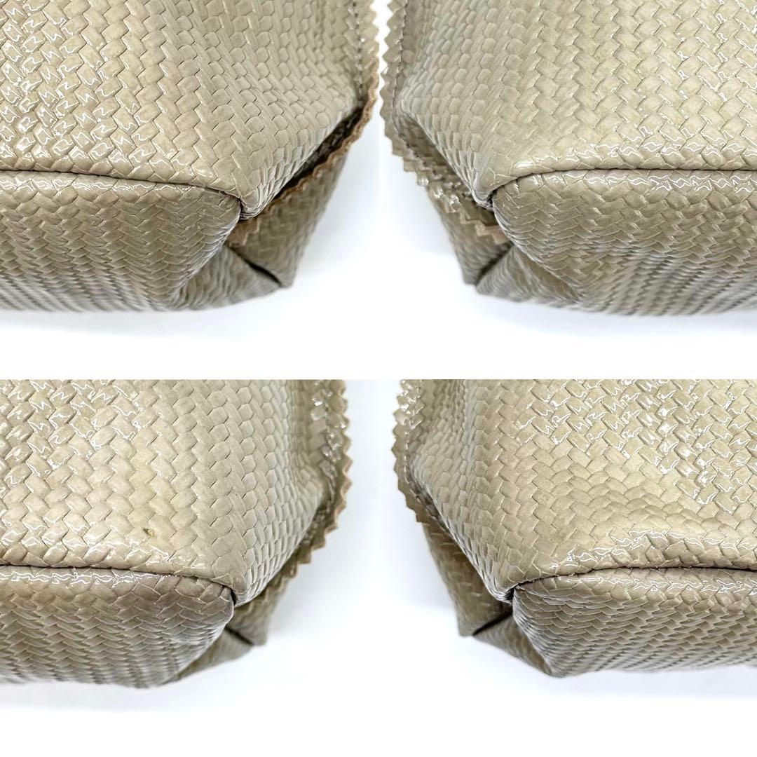 極美品✨JACK GOMME ジャックゴム 編み込みトートバッグ ロゴチャーム