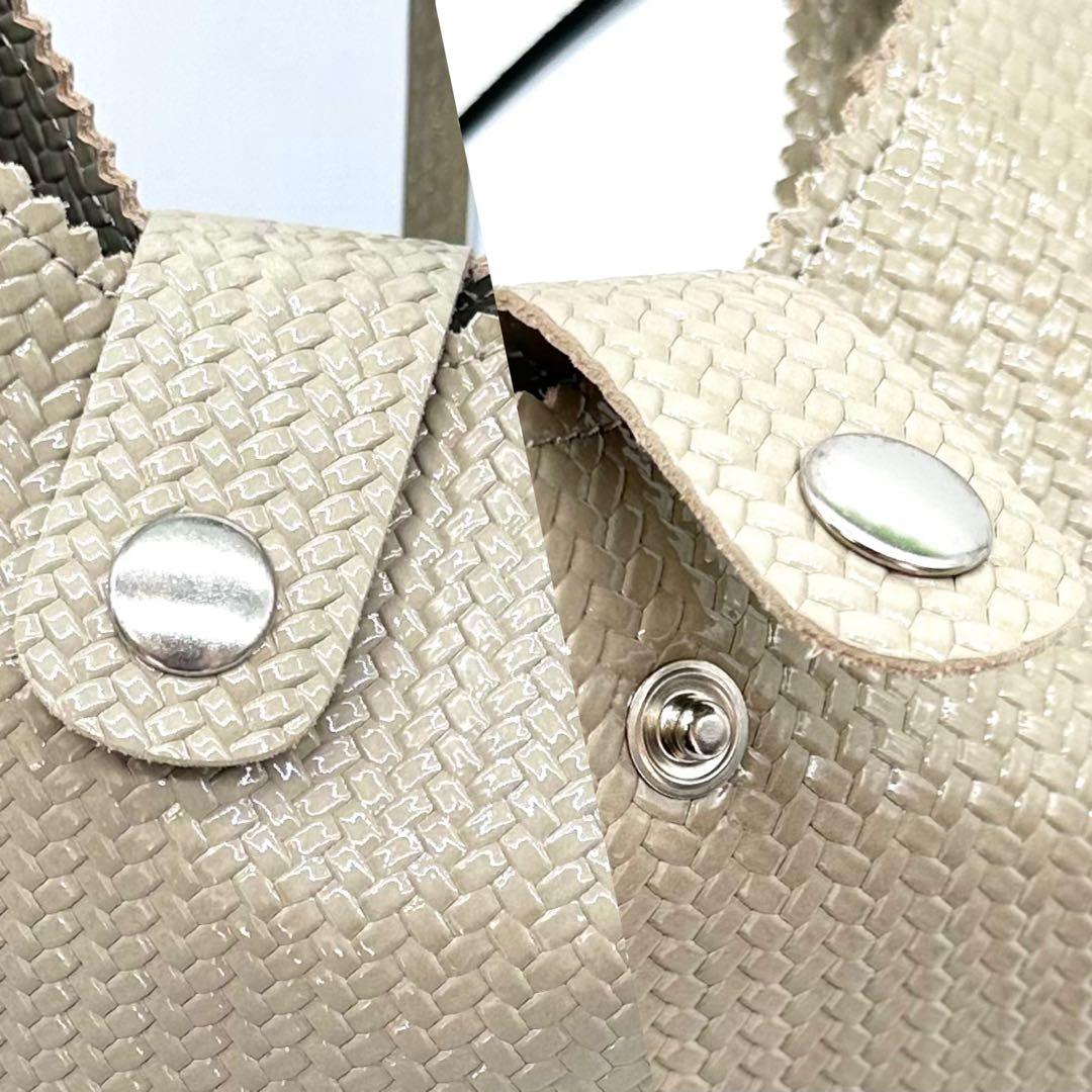 極美品✨JACK GOMME ジャックゴム 編み込みトートバッグ ロゴチャーム