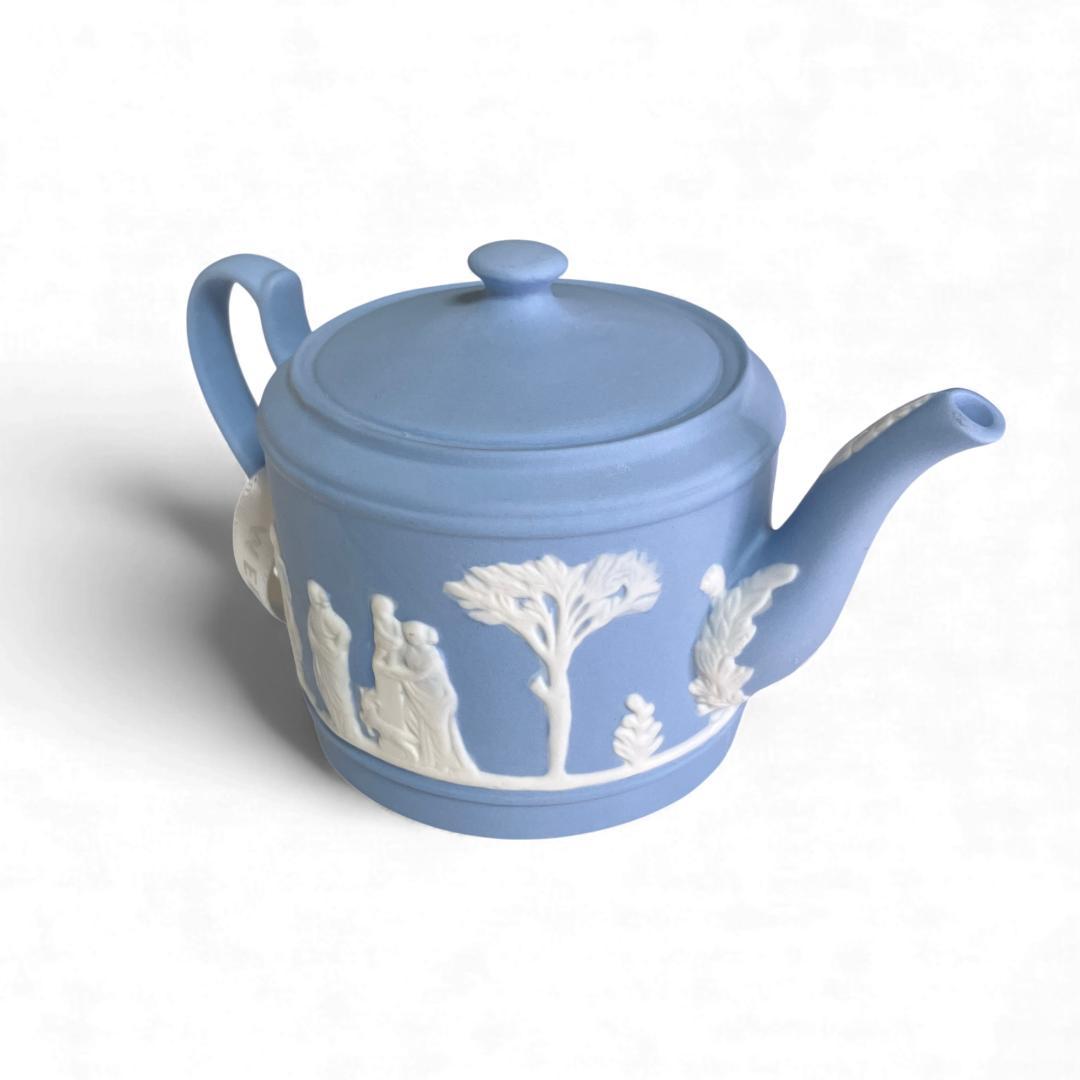 ウェッジウッド ティーポット オーナメント ペールブルー ホリデイ 陶器 箱付
