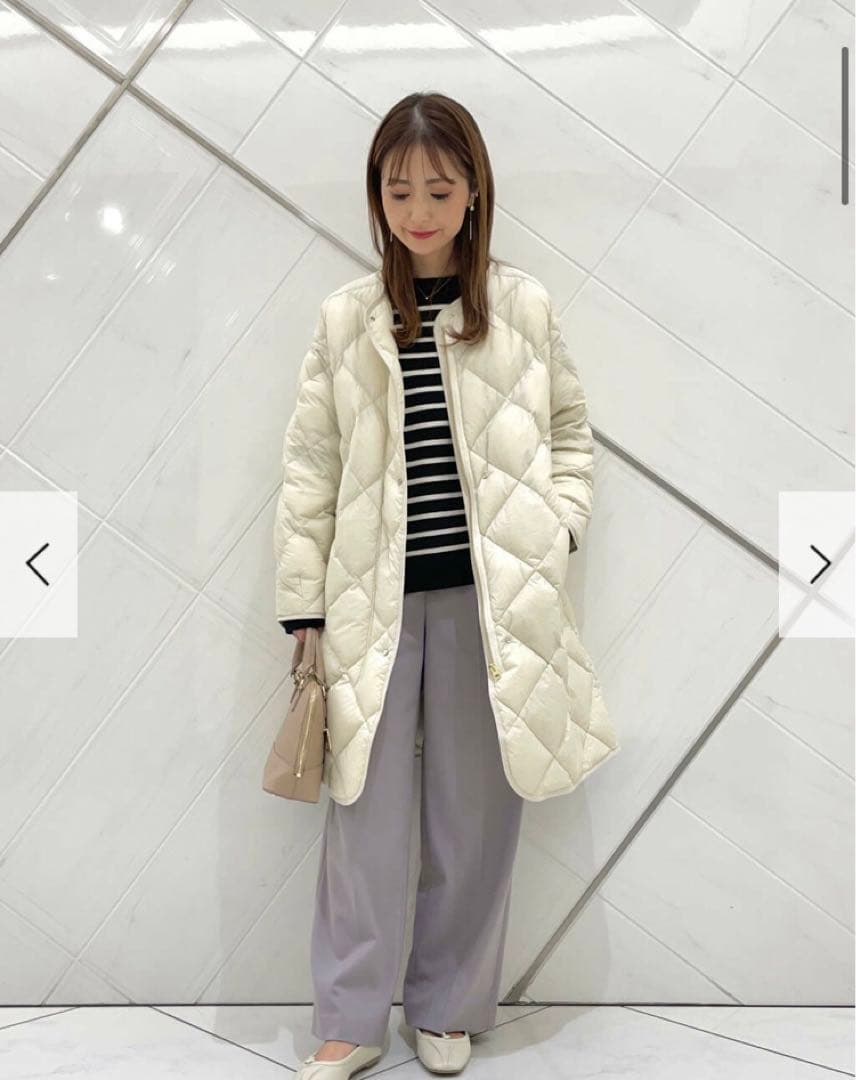 新品タグ付◉ DOORS ライトダウンキルトコート　ライトベージュ