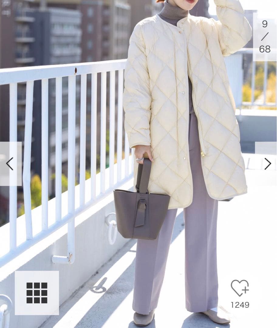 新品タグ付◉ DOORS ライトダウンキルトコート　ライトベージュ