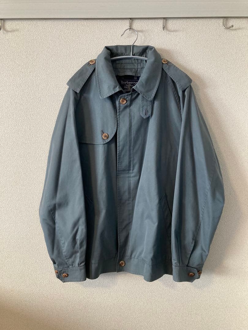 80s Burberry ハリントンジャケット 一枚袖 英国製 ウールライナー