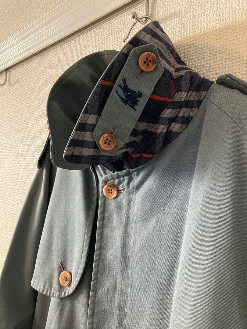 80s Burberry ハリントンジャケット 一枚袖 英国製 ウールライナー