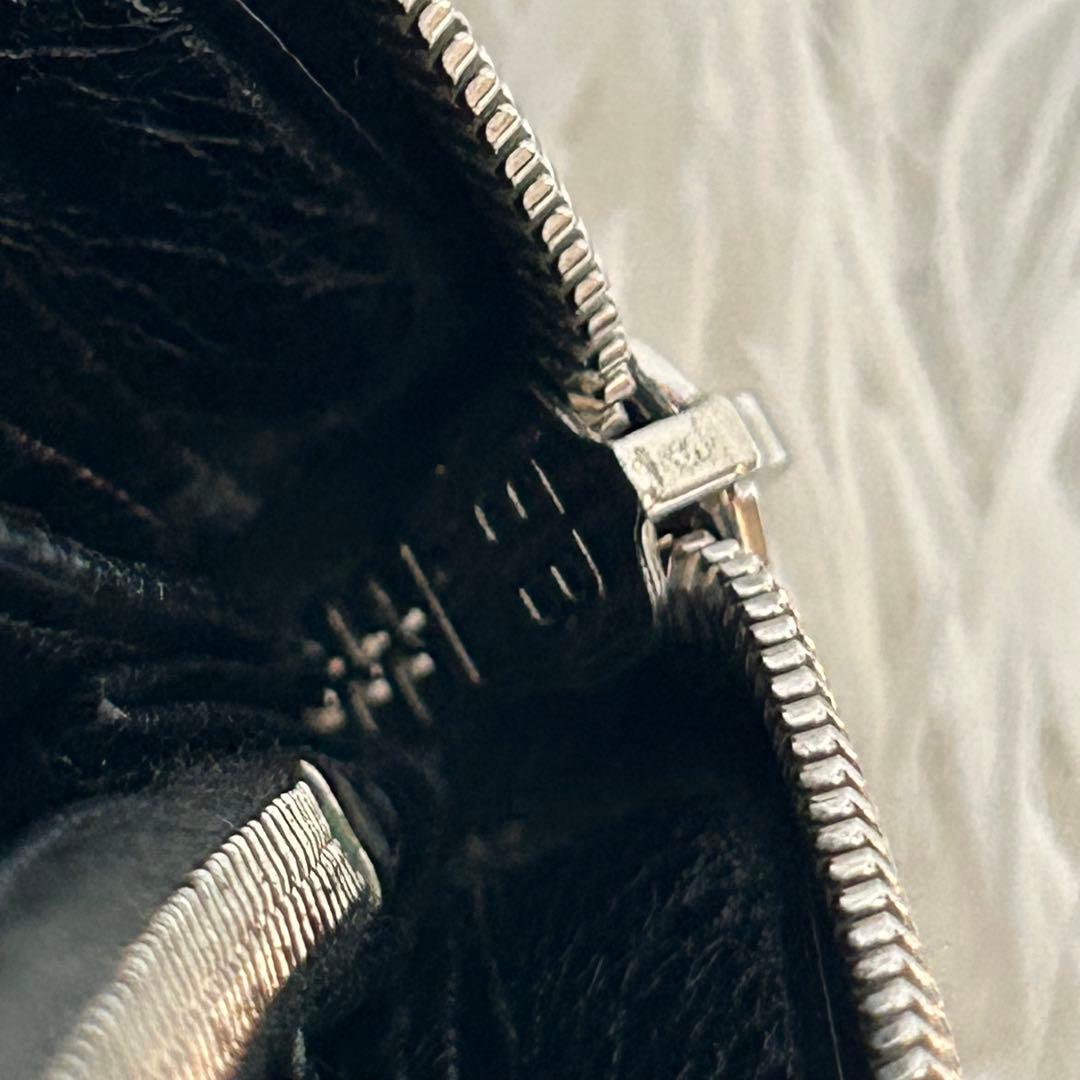 【美品✨エッセンシャル】バレンシアガ　ラウンドジップ　レザー　ブラック　男女兼用