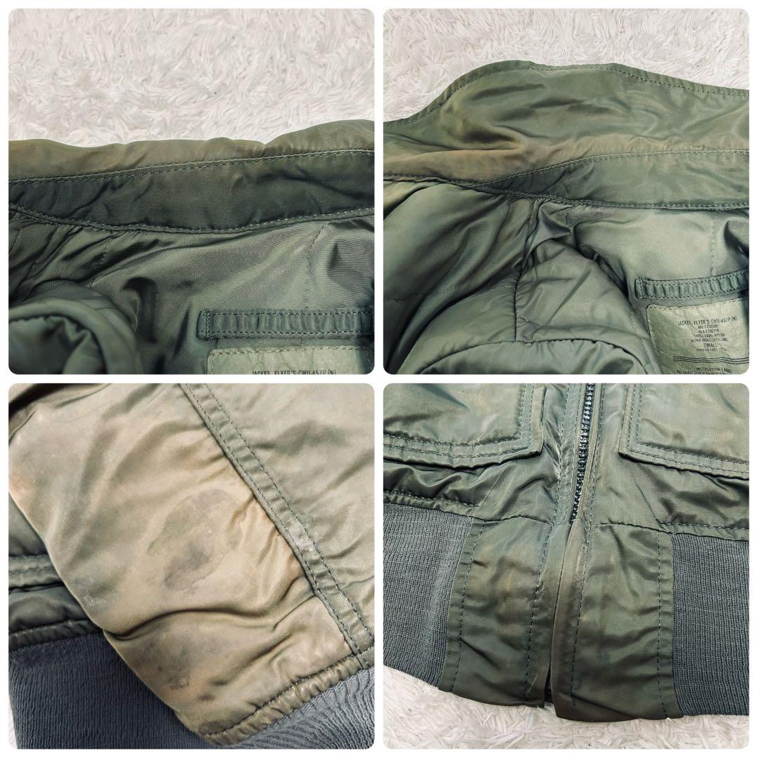 希少 90s ALPHA CWU-45 USA製 フライトジャケット ベルクロ