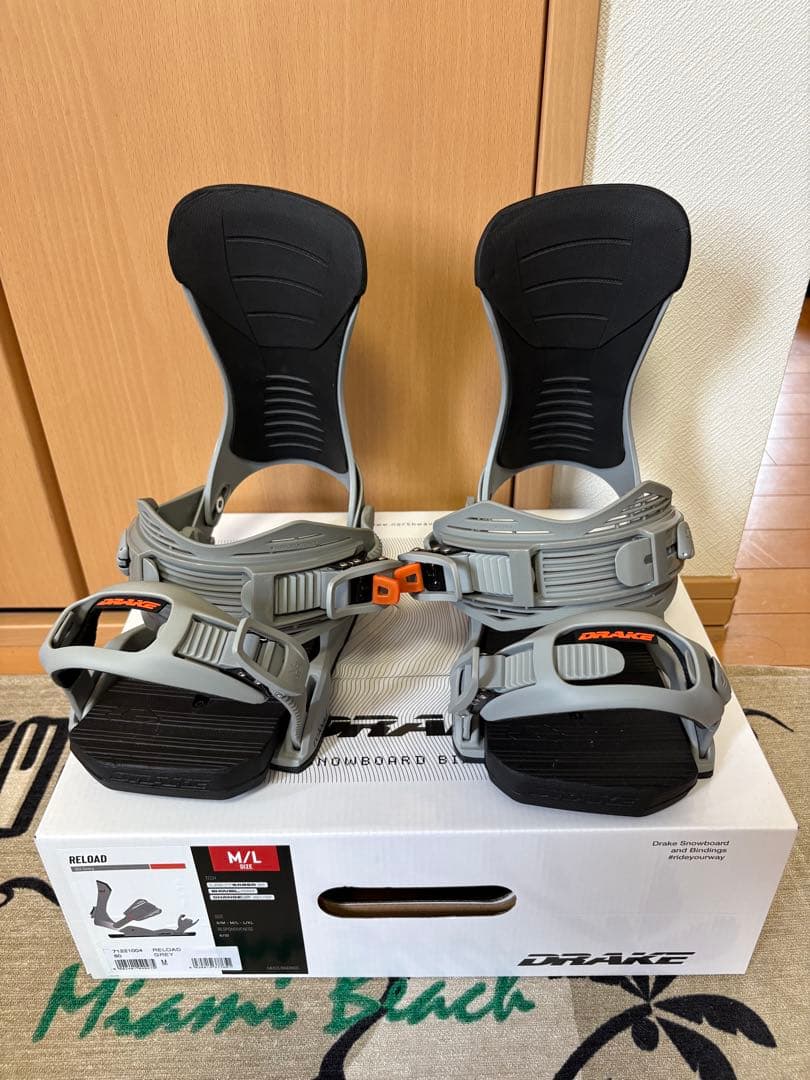 DRAKE reload ビンディング M/L グレー