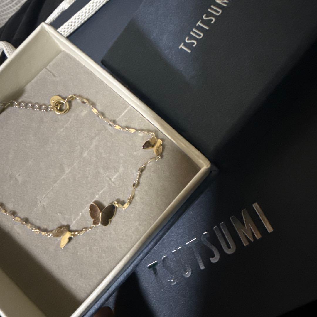 TSUTSUMI バタフライ　ブレスレット　蝶　イエローゴールド　K10 ツツミ