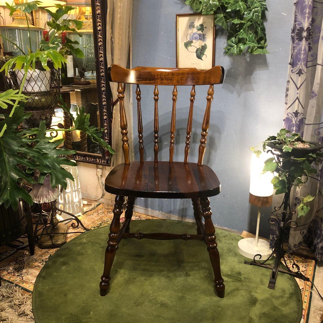 はる　美品　L３　80’s ヴィンテージ ウィングバッグ　スピンドルチェア