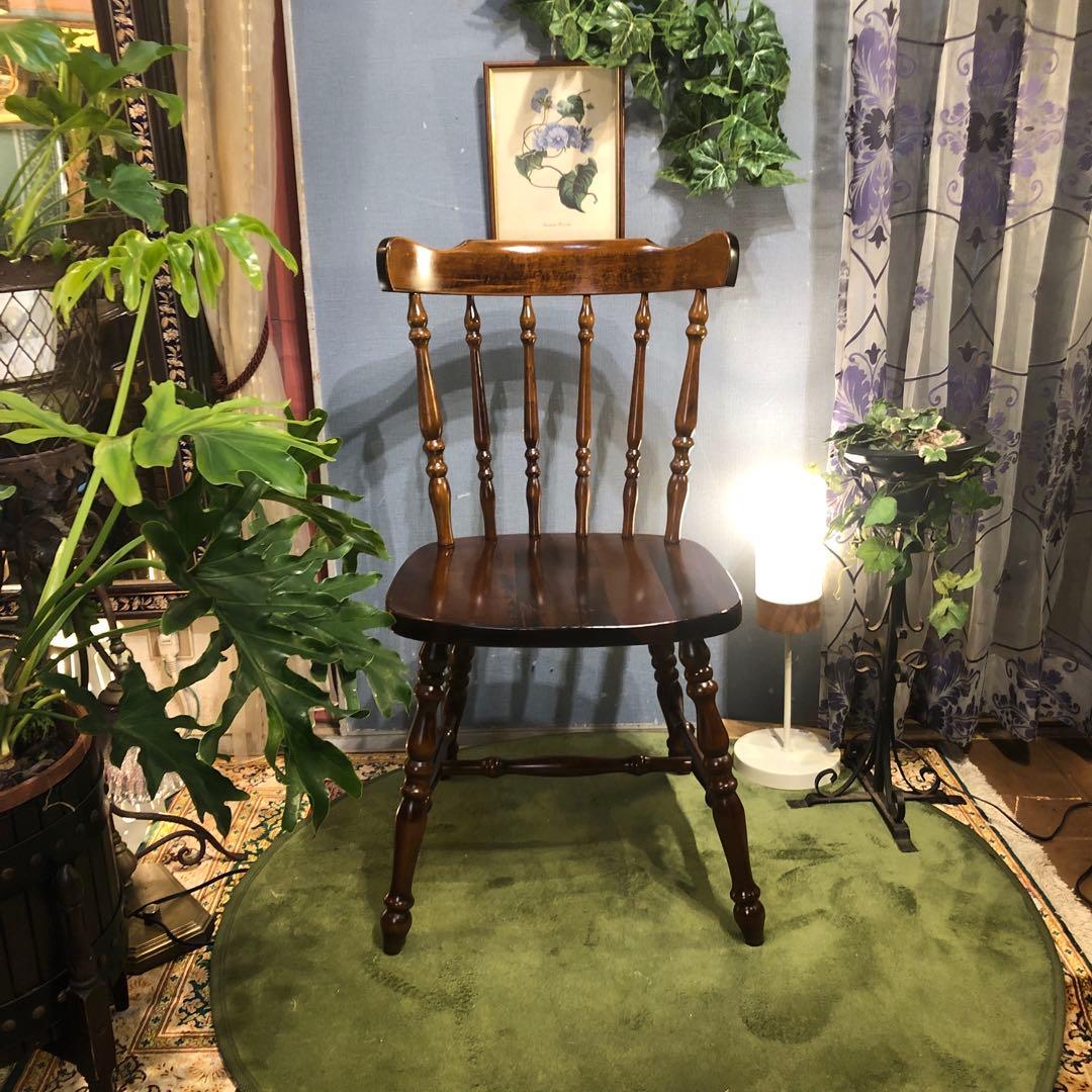 はる　美品　L３　80’s ヴィンテージ ウィングバッグ　スピンドルチェア