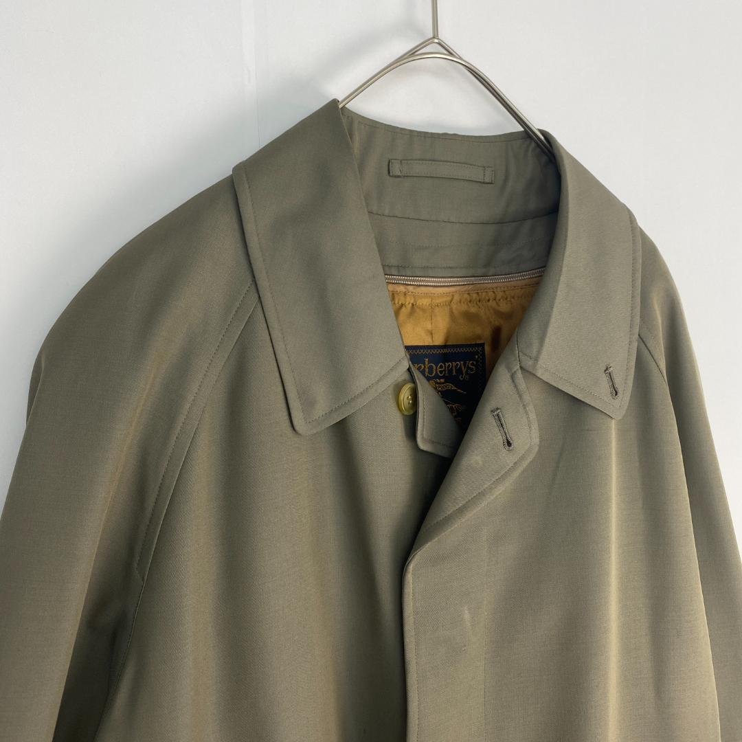 バーバリー　ステンカラーコート　ノバチェック　インナー付き　シルク　ウール