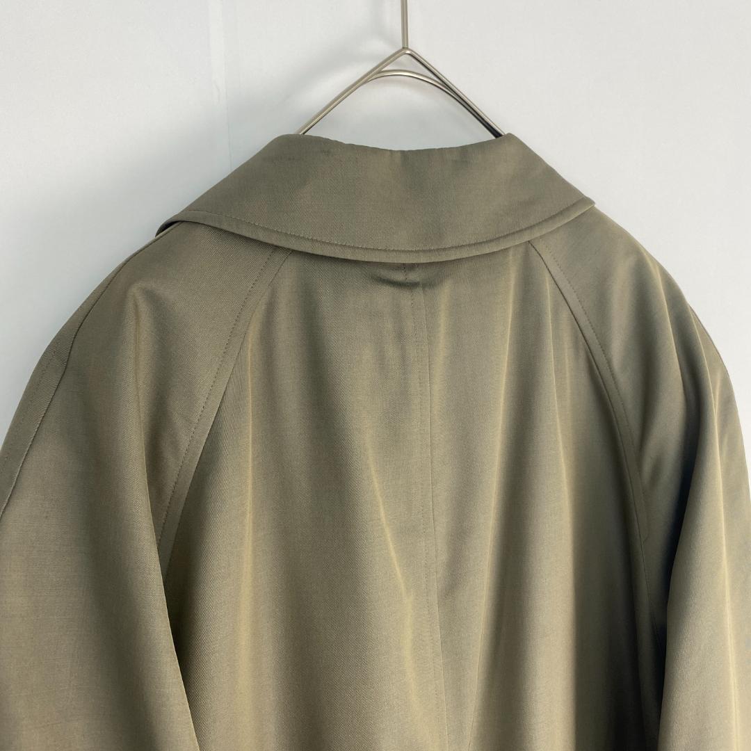 バーバリー　ステンカラーコート　ノバチェック　インナー付き　シルク　ウール