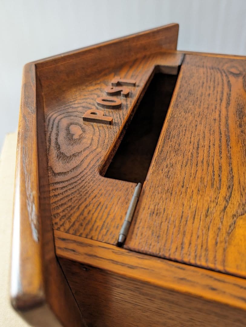 ♥木製郵便ポスト　木工　ナチュラル　昭和レトロ郵便ポスト　天然木✨✨✨