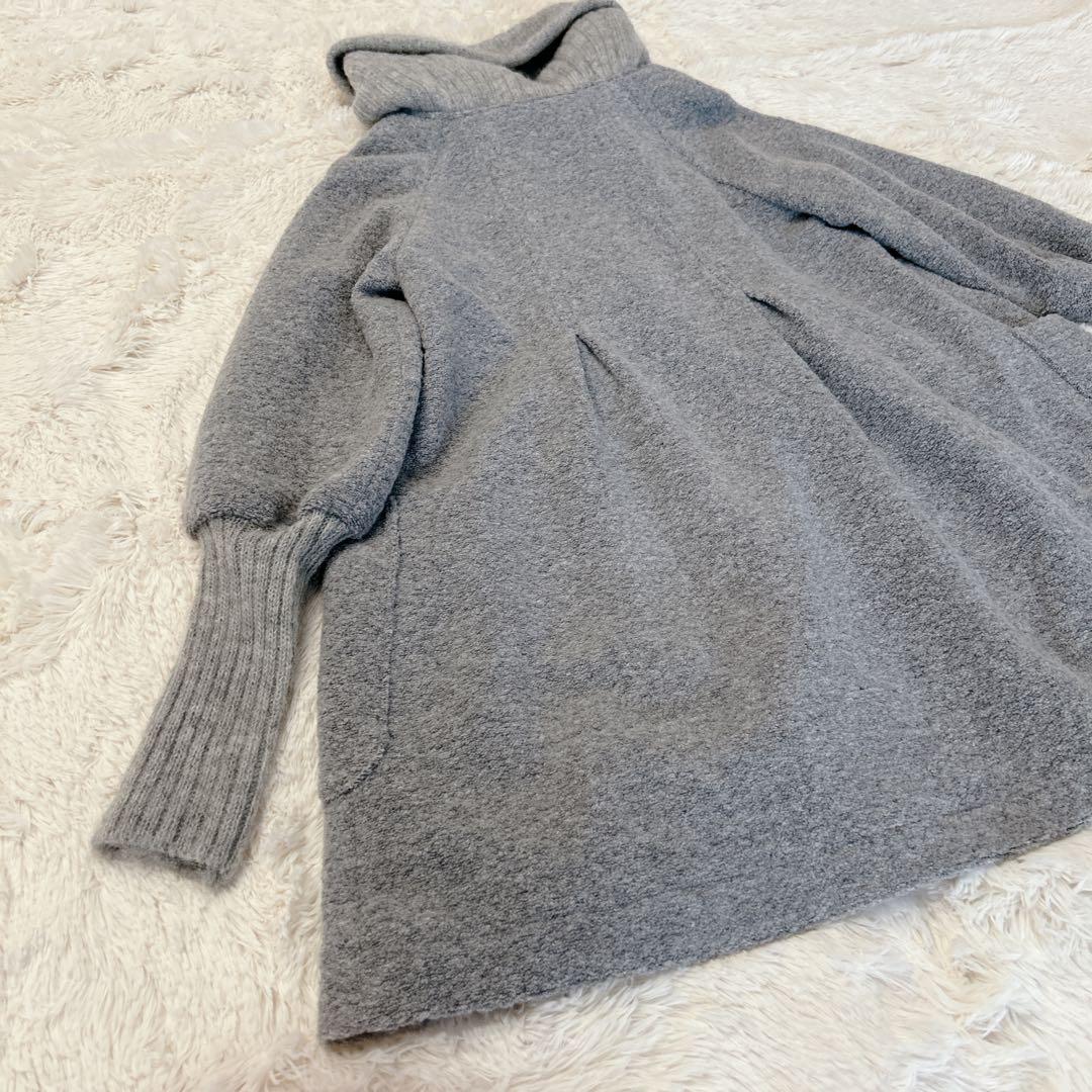 io comme io センソユニコ Aラインコート ニットロングカーディガン