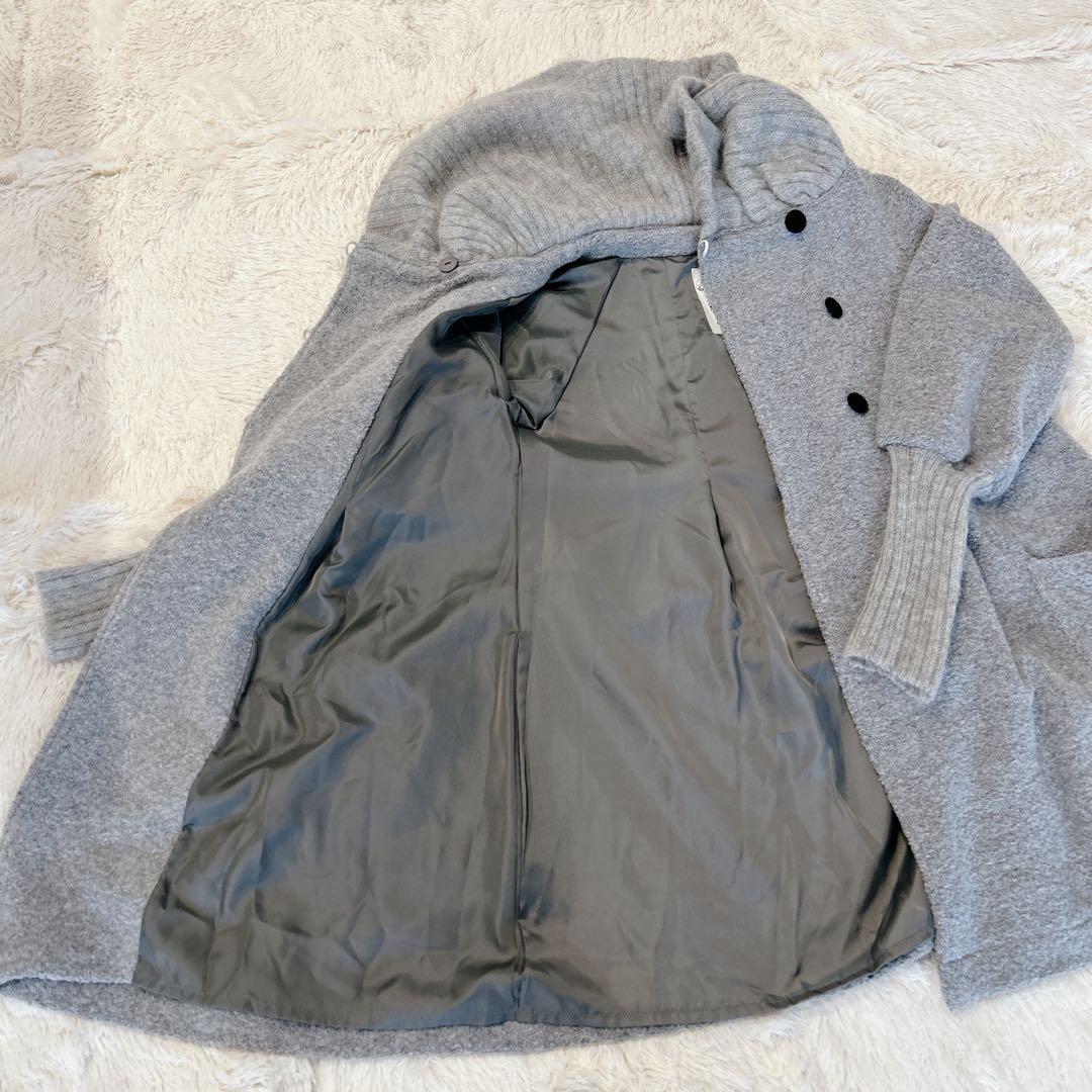 io comme io センソユニコ Aラインコート ニットロングカーディガン