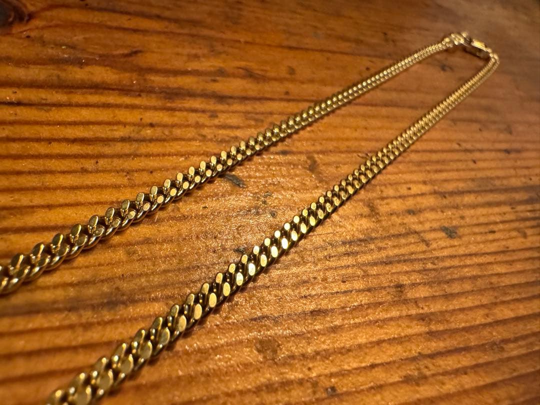 【美品】Tom Wood Curb Chain M Gold 24.5インチ