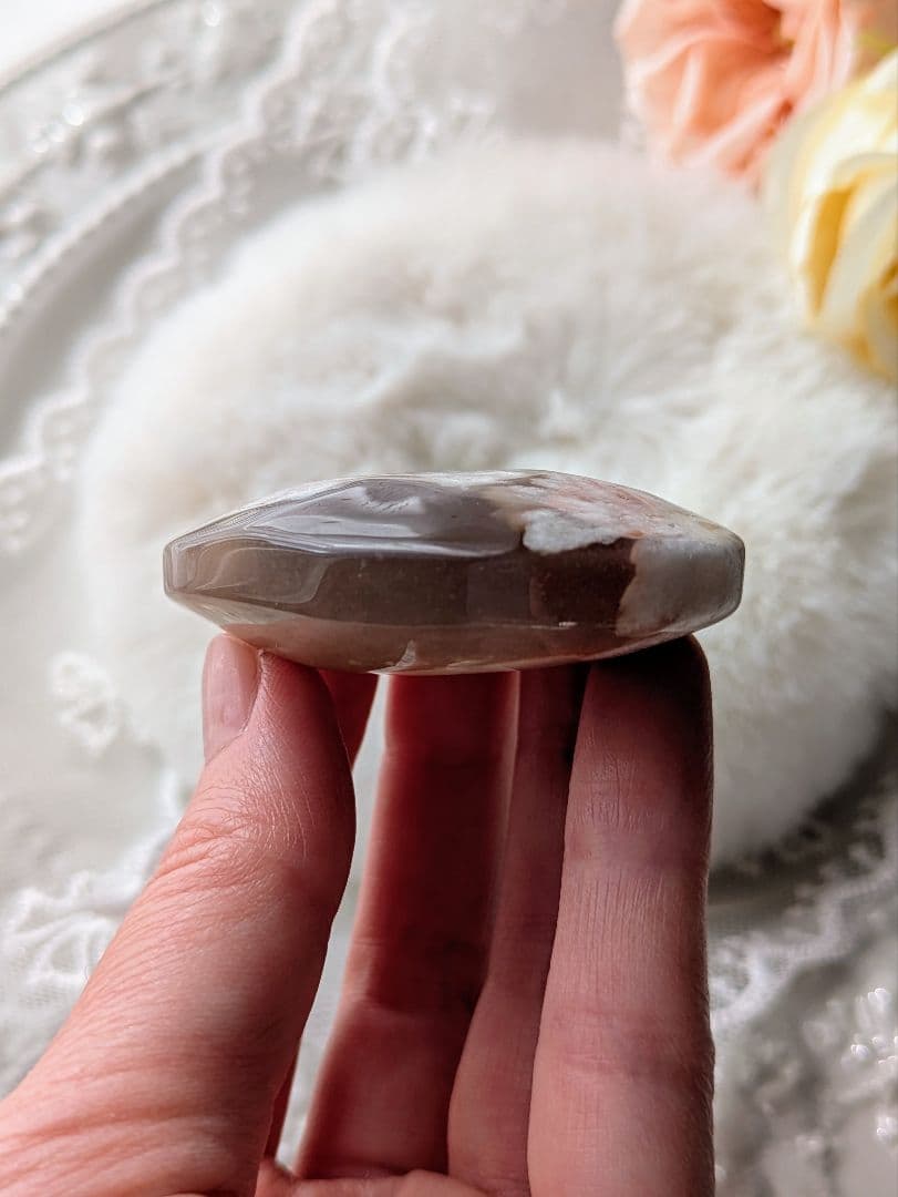 ♡桜瑪瑙♡　綺麗色　お花　赤　パーム