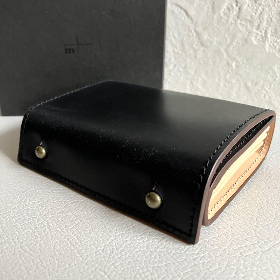 未使用級 エムピウ m＋ ミッレフォッリエ CORDOVAN27 財布 黒
