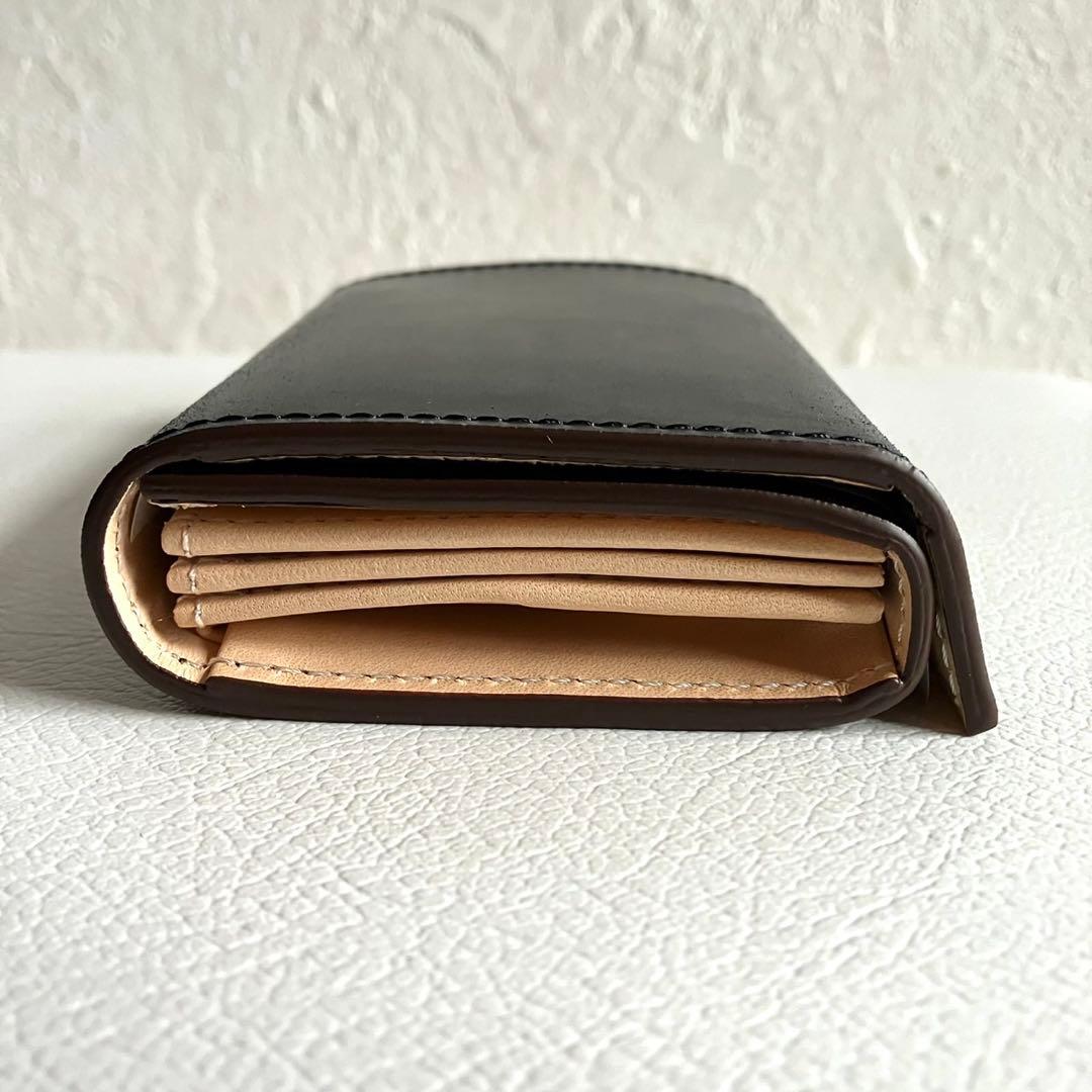 未使用級 エムピウ m＋ ミッレフォッリエ CORDOVAN27 財布 黒