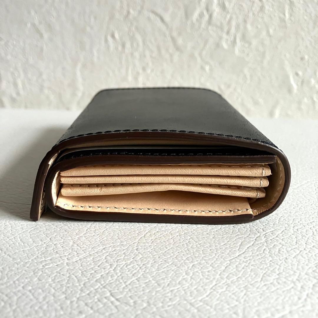 未使用級 エムピウ m＋ ミッレフォッリエ CORDOVAN27 財布 黒