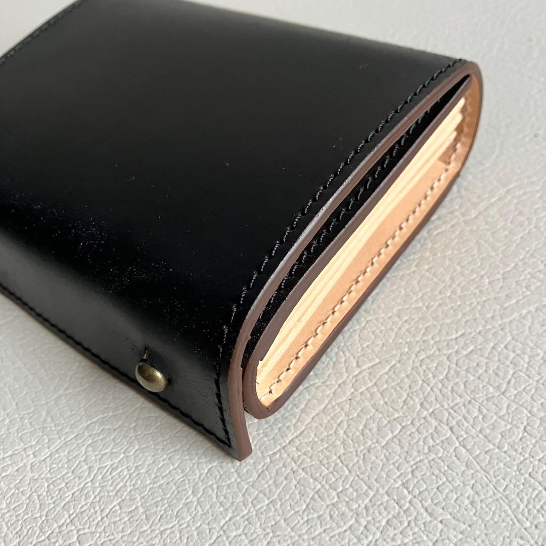 未使用級 エムピウ m＋ ミッレフォッリエ CORDOVAN27 財布 黒