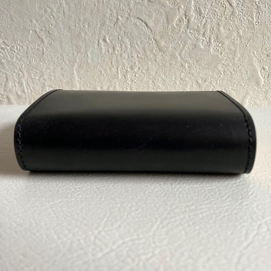 未使用級 エムピウ m＋ ミッレフォッリエ CORDOVAN27 財布 黒