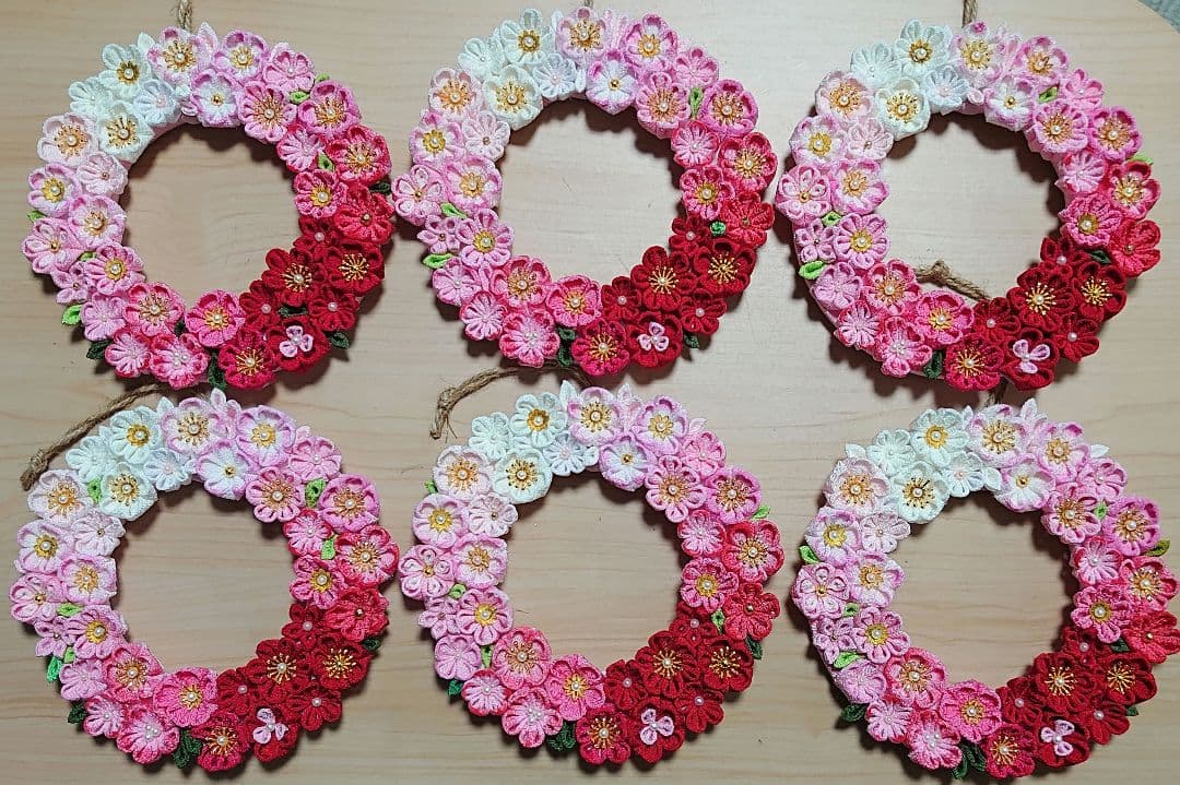 専用☆つまみ細工フラワーリース