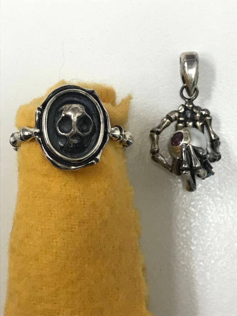髑髏　リング＆ペンダントトップ　ドクロ，骸骨