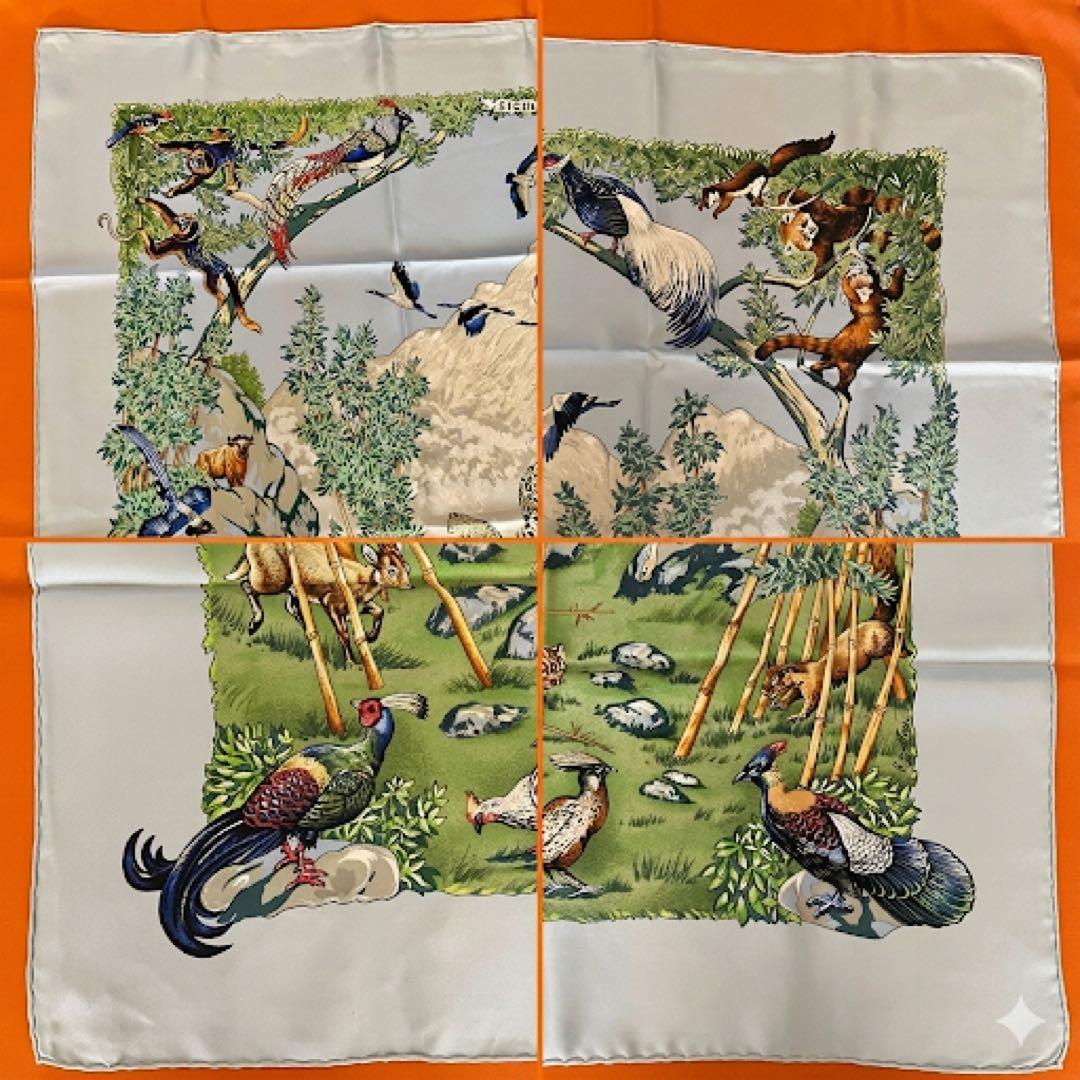 HERMES カレ90 SICHUAN 四川省 パンダ 大判 シルクスカーフ