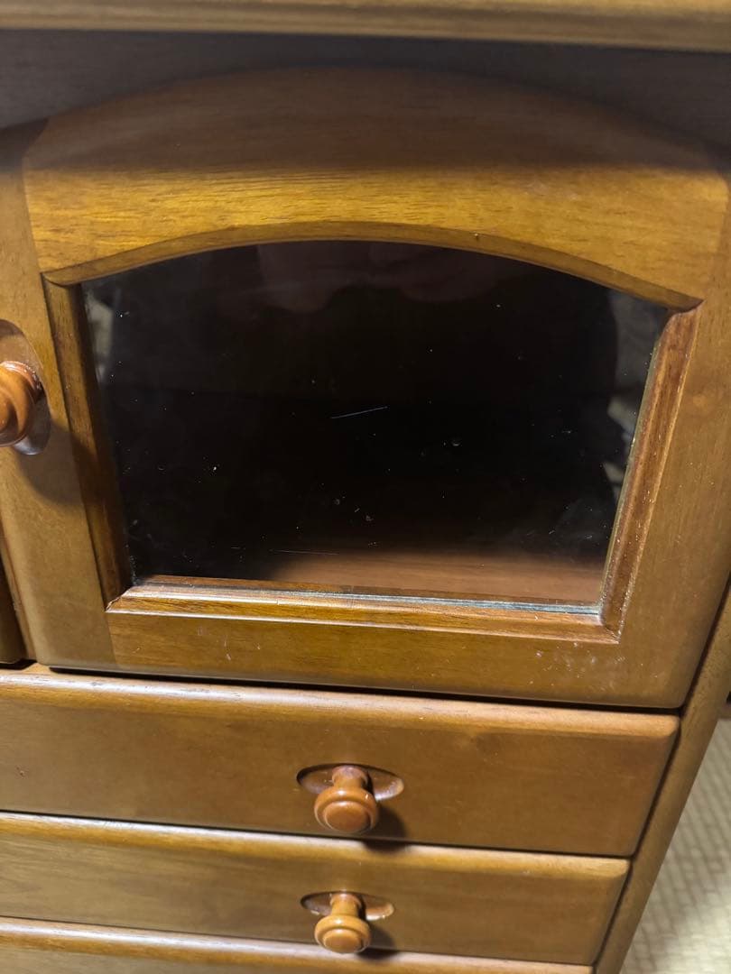 karimoku オールドカリモク キャビネット 木製ガラス扉キャビネット