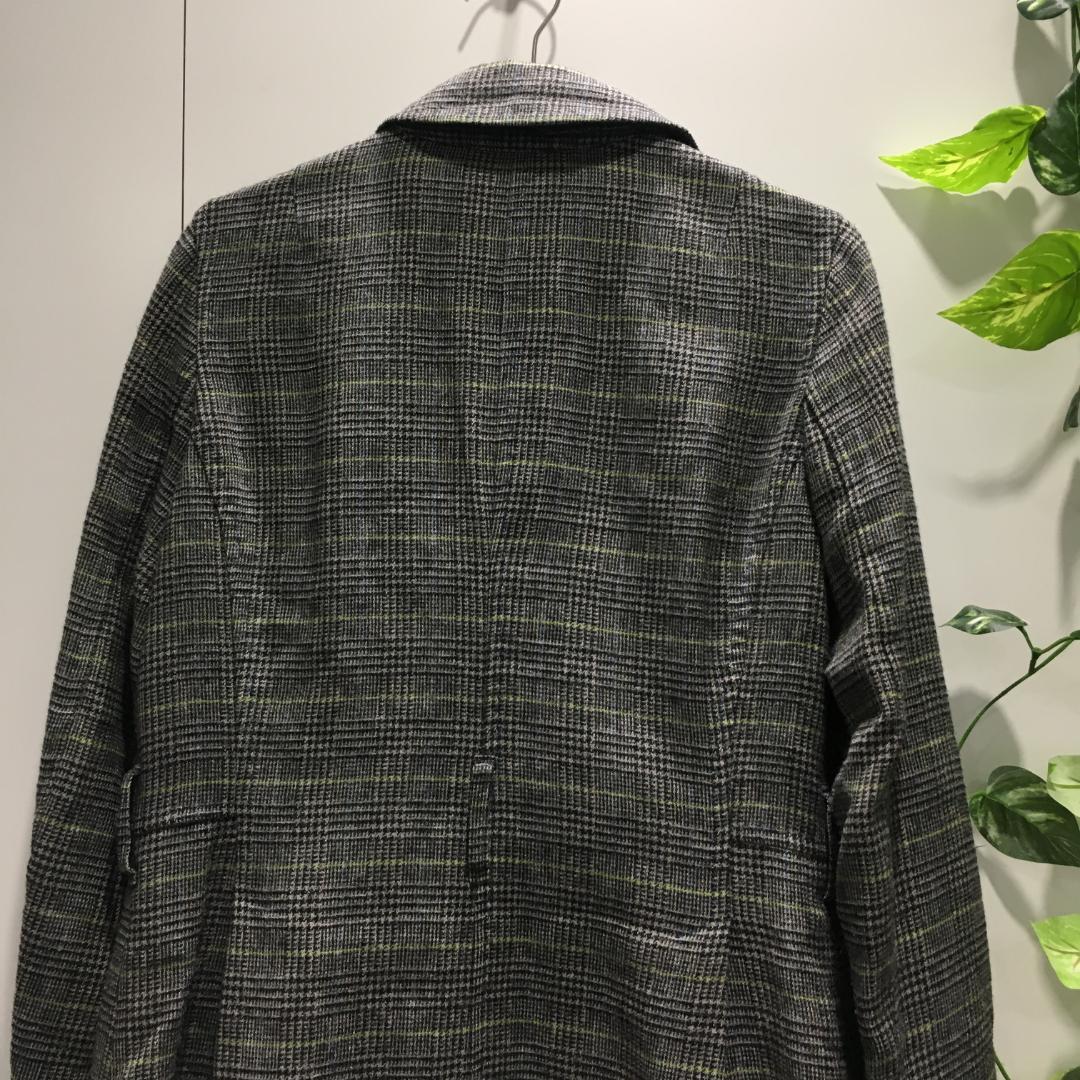 ポールスミス ロングコート　黒 グレンチェック柄 42 グレー系 ダブルボタン