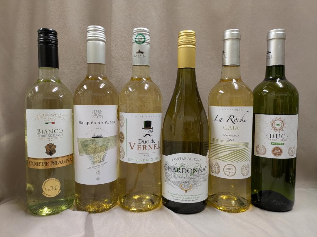 ボルドー金賞など 各国　白 10本セット750ml