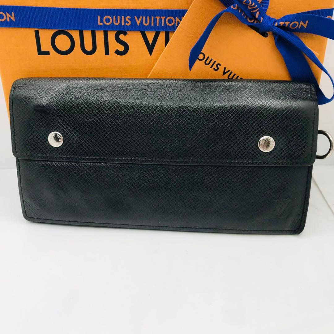 ルイヴィトン✨タイガ 黒 ポルトフォイユ アコルディオン 長財布 アルドワーズ