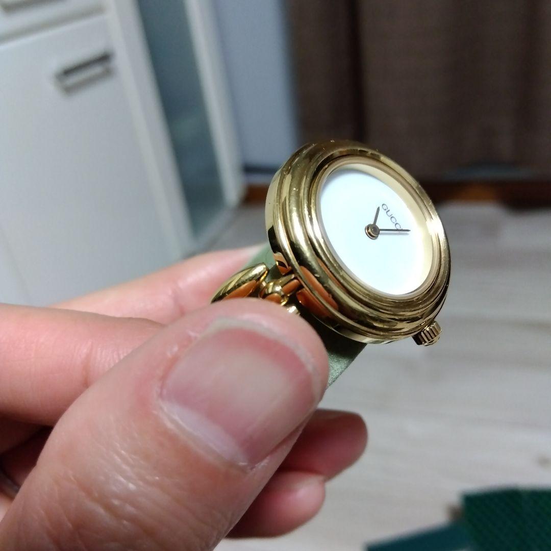 GUCCI ゴールド 腕時計　チェンジベゼル付き