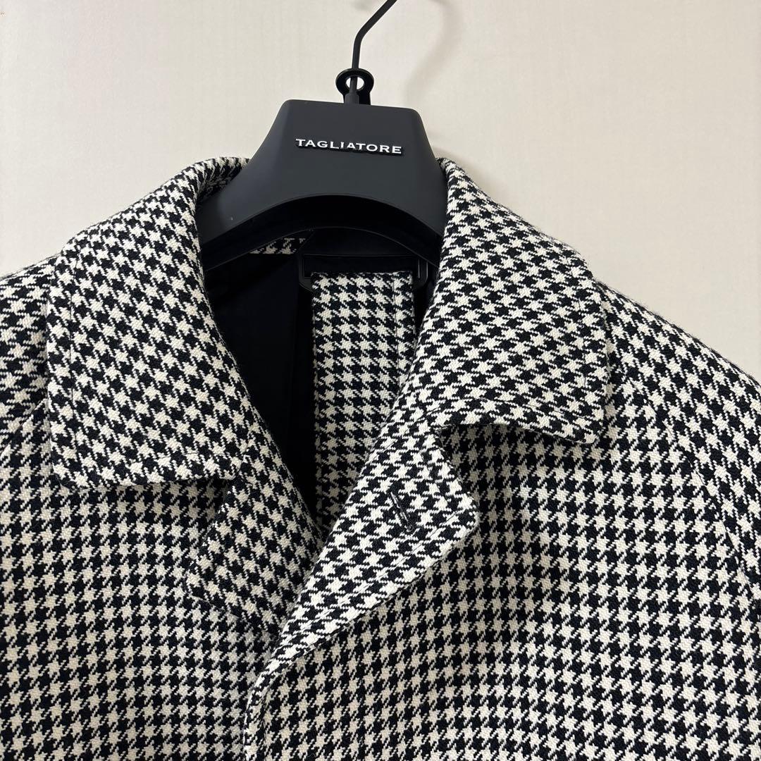 タリアトーレ ハウンドトゥース バルカラーコート